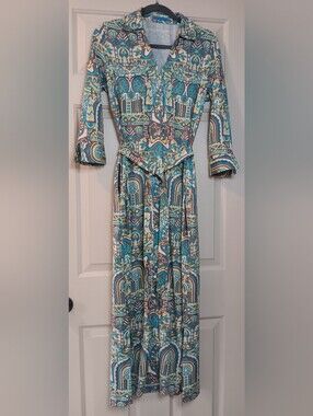 J.McLaughlin Women's Geometric Print Shirt Dress - Size Small